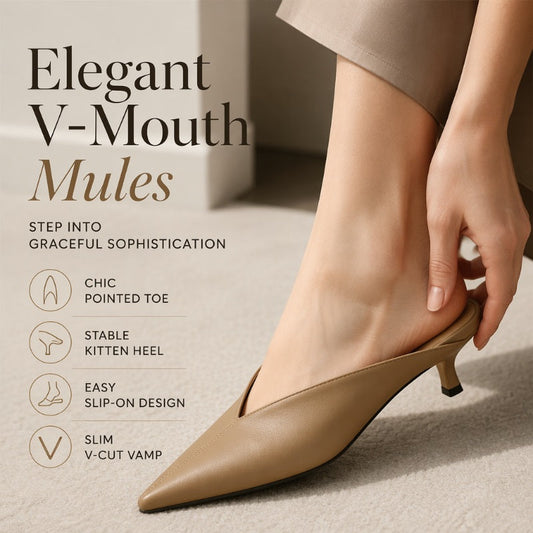 Mules de Punta Elegante para Mujer