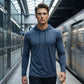 Camiseta con Capucha de Manga Larga Transpirable para Hombre