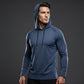 Camiseta con Capucha de Manga Larga Transpirable para Hombre