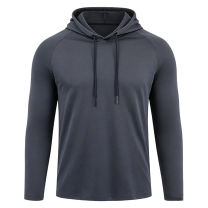 Camiseta con Capucha de Manga Larga Transpirable para Hombre