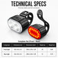 🚴 ¡50% DE DESCUENTO! 💡 Set de Luces para Bicicleta Recargables USB – LED Potente, Carga USB y Montaje Fácil – Perfecto para Salidas Nocturnas y Desplazamientos Urbanos 🚦