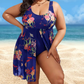 Vestido de Baño Estampado Floral de Una Pieza para Mujer