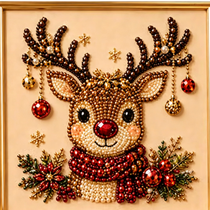 Kit de Pintura Navideña con Perlas y Diamantes de Imitación