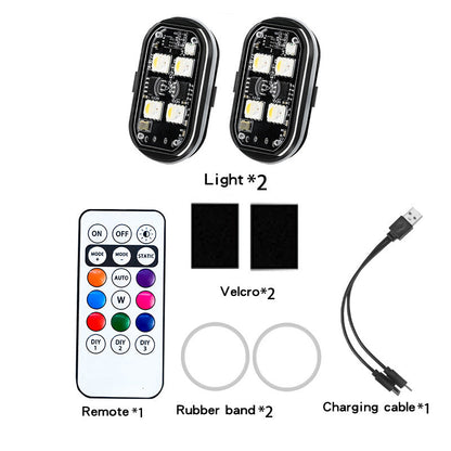 Luz LED de Advertencia Portátil para Auto con Control Remoto