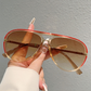 Gafas de Sol Retro de Doble Puente para Mujer
