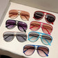 Gafas de Sol Retro de Doble Puente para Mujer