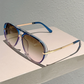 Gafas de Sol Retro de Doble Puente para Mujer