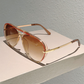 Gafas de Sol Retro de Doble Puente para Mujer