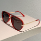 Gafas de Sol Retro de Doble Puente para Mujer