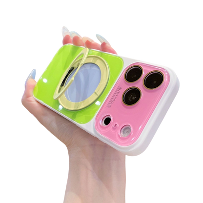 Funda para Teléfono con Soporte Giratorio 360° y Diseño Color Block