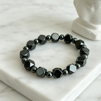 Pulsera Vintage de Piedra Sintética Redonda