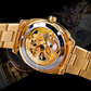⌚ ¡50% DE DESCUENTO AHORA! 🔧 Reloj Automático Esqueleto – Movimiento Visible, Estilo Dorado & Cuerda Automática – Para Negocios y Noche ✨