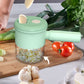 Picadora y cortadora eléctrica recargable de mano para verduras
