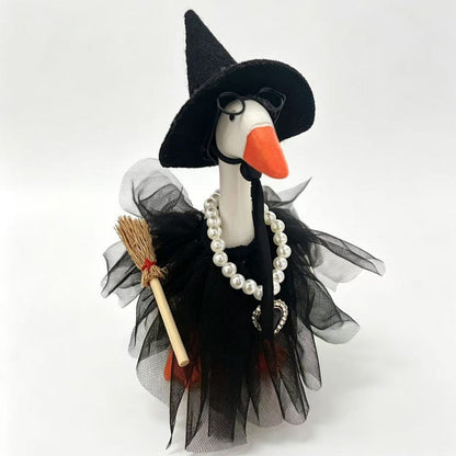 Conjunto de Disfraz de Bruja para Ganso de Porche de Halloween