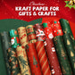 Papel Kraft de Navidad vintage para regalos y artesanías