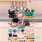 Juego de Juguetes de Cocina y Vajilla de Simulación