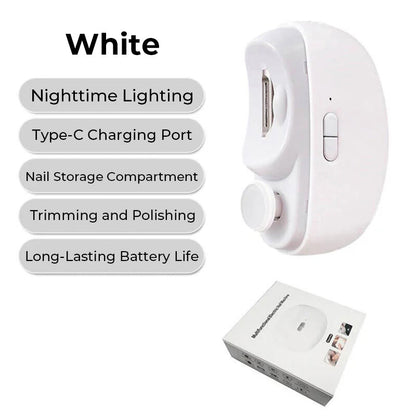 Clipper de uñas eléctrica automática 2 en 1 con pulidor