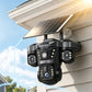 📹 ¡50% de descuento ahora! ☀️ Cámara de seguridad solar de triple lente – Cobertura de 360°, inalámbrica y resistente a la intemperie – Monitoreo nítido día y noche 🏠