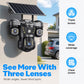 📹 ¡50% de descuento ahora! ☀️ Cámara de seguridad solar de triple lente – Cobertura de 360°, inalámbrica y resistente a la intemperie – Monitoreo nítido día y noche 🏠