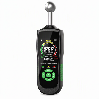Medidor de humedad MT68 con sensor esférico sin clavijas para pruebas de fugas en yeso de pared, masilla, mampostería y azulejos