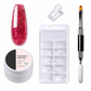Gel no pegajoso sólido constructor para extensión de uñas