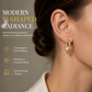Pendientes clásicos y elegantes en forma de V para mujeres