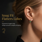 Pendientes clásicos y elegantes en forma de V para mujeres